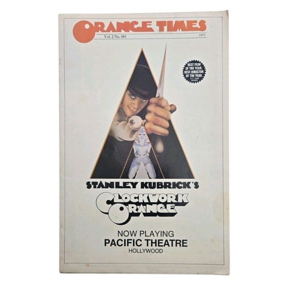 Vtg Orange Times Stanley Kubrick’s Clockwork Orange Promotional Newspaper
